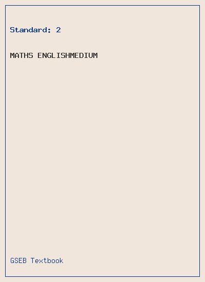 GSEB Standard 2 Maths Textbook PDF Download English Medium