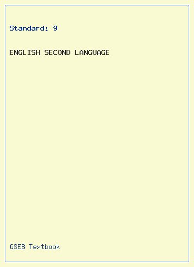 GSEB Standard 9 English Second Language Textbook PDF Download Gujarati Medium